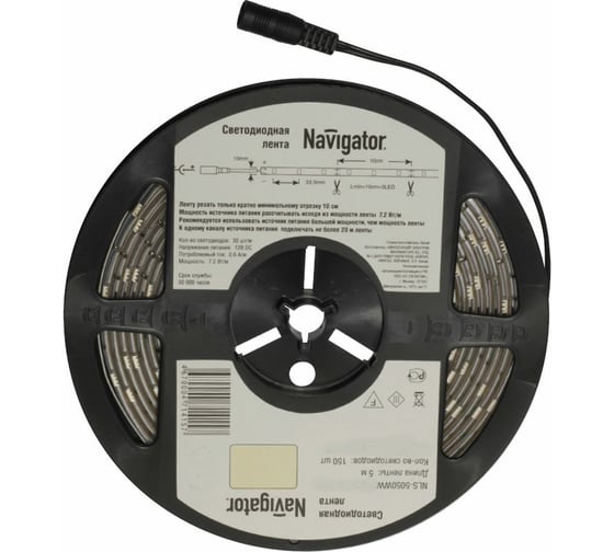 Изображение товара Лента Navigator СД 71 425 NLS-5050W60-14.4-IP65-12V R5 5 м 71425