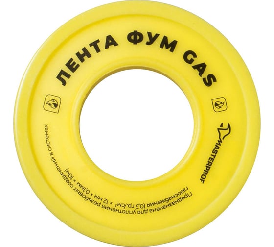 Изображение товара ФУМ лента MasterProf GAS 12 мм х 0,1 мм х 10 м ИС.130218