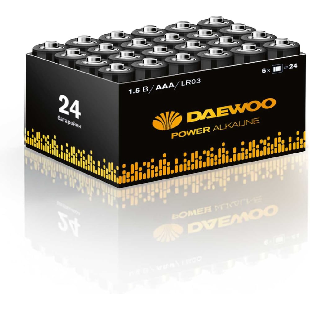 Изображение товара Батарейка алкализатора DAEWOO AAA/LR03 1.5В упаковка 24 шт