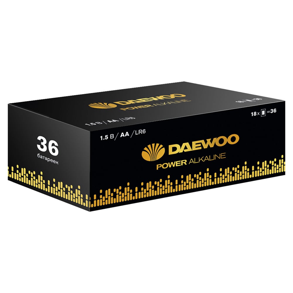 Изображение товара Алкалиновая батарейка DAEWOO LR 6 Power Alkaline Pack-36 5042094
