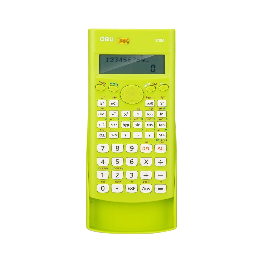 Изображение товара Научный калькулятор DELI e1710a/grn для ЕГЭ 12 разрядов LCD дисплей зелёный