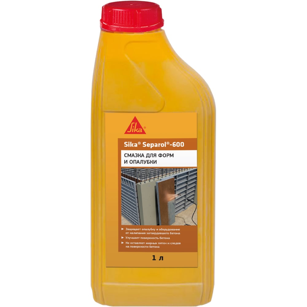 Изображение товара Смазка для опалубки SIKA Separol-600 1л защита от налипания бетона Изображение товара Смазка для опалубки SIKA Separol-600 1л защита от налипания бетона
