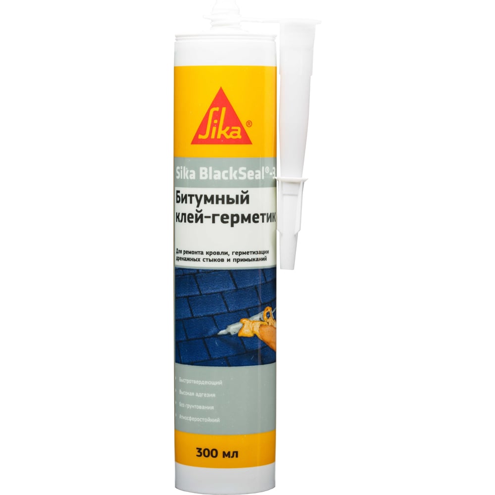 Изображение товара Битумный герметик черный, SIKA BlackSeal-3 300мл. 613836