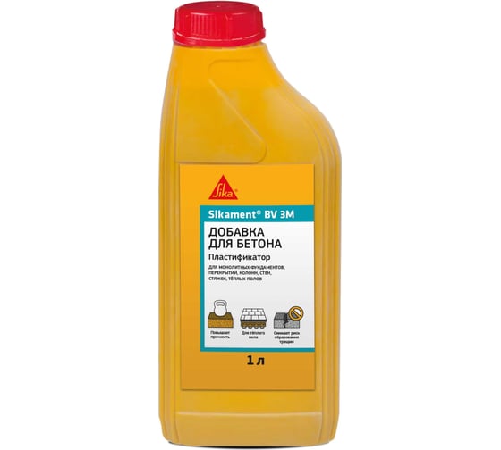 Изображение товара Пластификатор для бетонов и растворов SIKA Ment BV Канистра 3M 1л. 524064