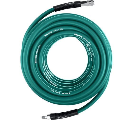 Изображение товара Воздушный шланг с фитингами рапид KRAFTOOL 20 м, 10x15 мм, 20 бар 06588-20