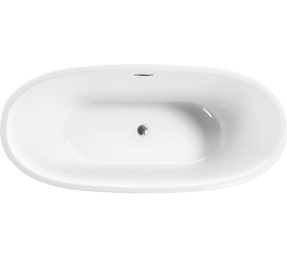 Изображение товара Акриловая ванна VINCEA 1650х750х590, цвет белый, слив-перелив в комплекте, хром VBT-509
