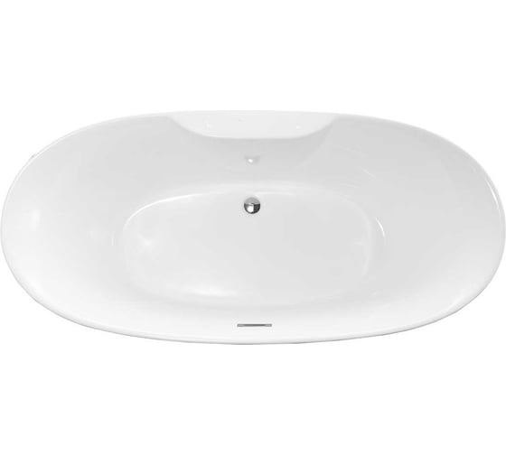 Изображение товара Акриловая ванна VINCEA 1700х800х580, цвет белый, слив-перелив в комплекте, хром VBT-405B-1700