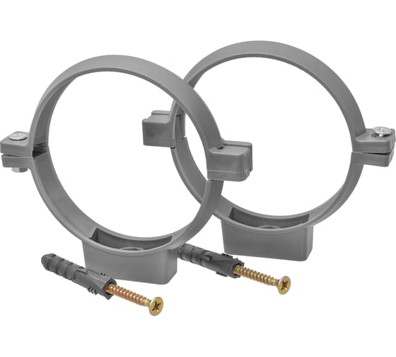 Изображение товара Одинарный пластиковый кронштейн с дюбелем MasterProf 110 мм, 2 шт ИС.130169