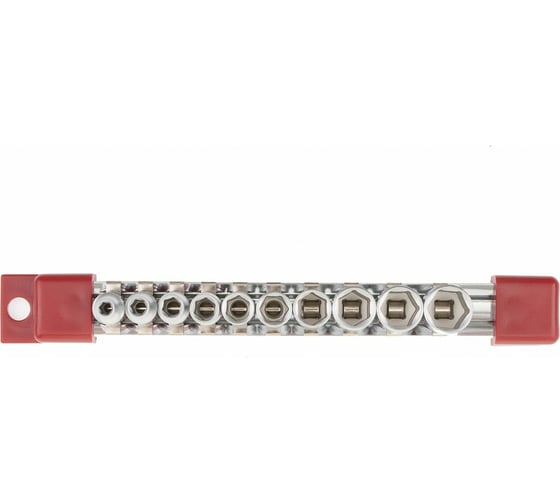 Изображение товара Набор торцевых головок 1/4", 6-ти гр., CrV, 10шт., 4-13мм MATRIX 13559