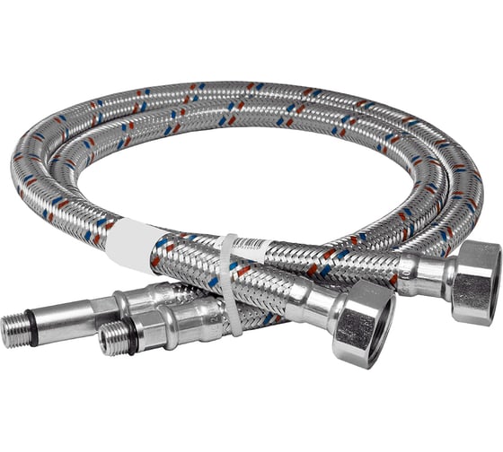 Изображение товара Гибкая подводка для смесителей ELKA 1/2"хМ10х30 см пара - длинный и короткий хвостовик ИС.100301