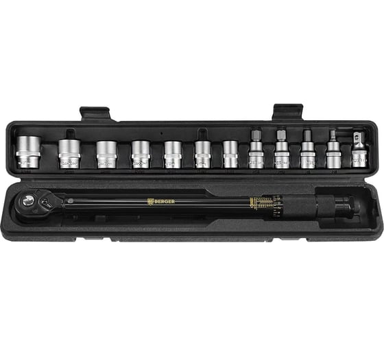 Изображение товара Динамометрический ключ с набором головок Berger BG 1/2" 28-210Нм BG2370