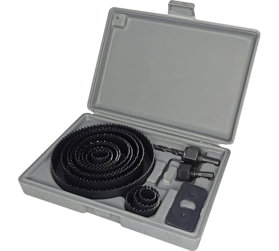 Изображение товара Набор кольцевых пил по дереву 19-127 мм, 16 предметов vertextools 0282-16