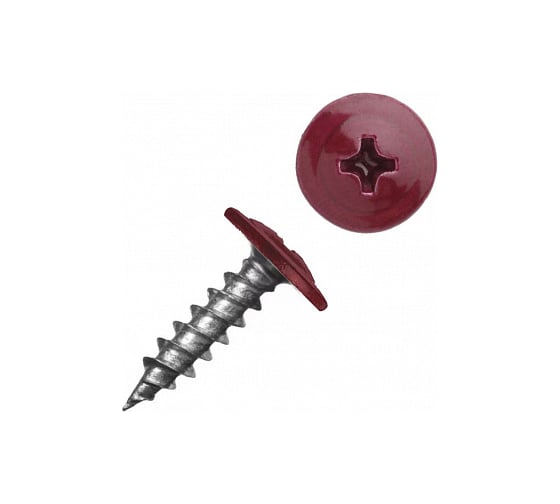 Изображение товара Саморез Tech-Krep KP ШСММ 4.2x16 мм, темно-красный RAL 3005, 1 000 шт. 133679