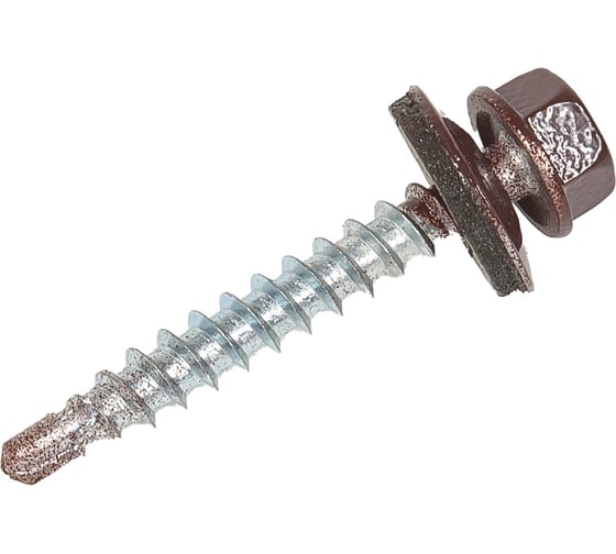 Изображение товара Саморез Tech-Krep КР сверло, 4.8x35 мм, RAL 8017, шоколадно-коричневый, 5 кг, коробка 140560