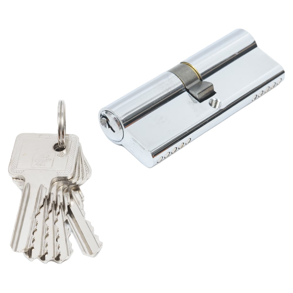 Изображение товара Цилиндр СК 80 мм хром СК 6180 F двухсторонний надежный замок