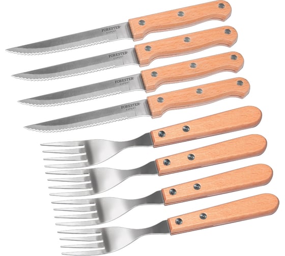 Изображение товара Набор столовых приборов Forester нож+вилка, для гриля, на 4 персоны C827
