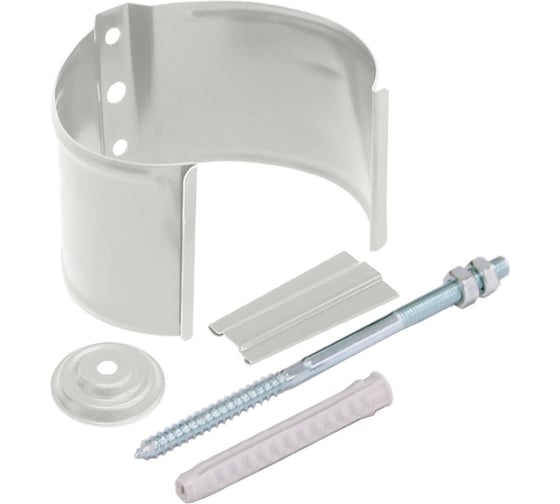 Изображение товара Кронштейн трубы на кирпич Grand Line 90 мм, RAL 9003 ШК 100605