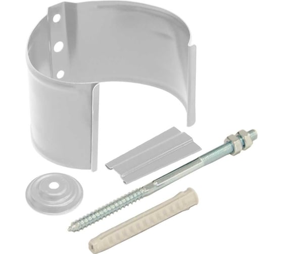 Изображение товара Кронштейн трубы на кирпич Grand Line 90 мм, RAL 9003 ШК 100605