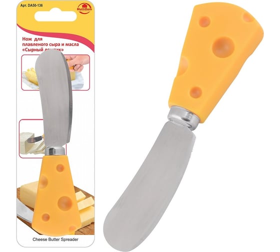Изображение товара Нож для плавленого сыра и масла МУЛЬТИДОМ Сырный ломтик NEW DA50-136