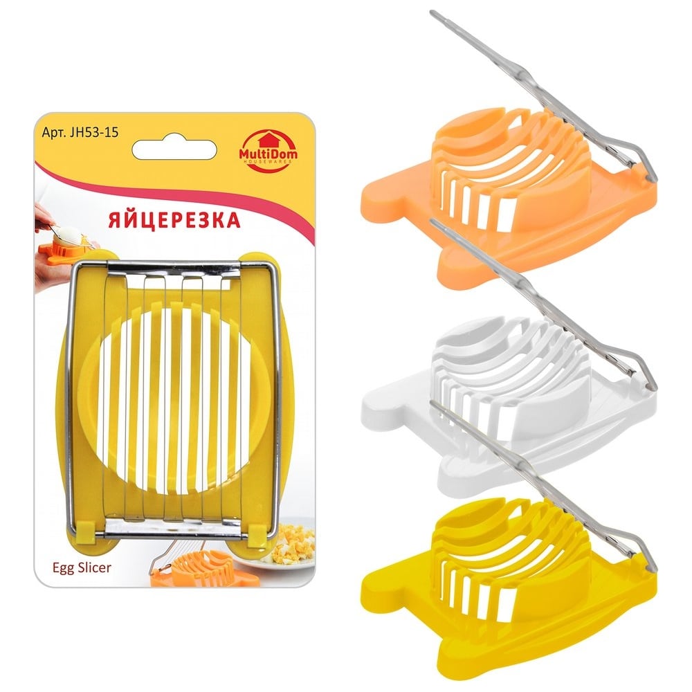 Изображение товара Яйцерезка МУЛЬТИДОМ механическая, ассорти цветов, JH53-15