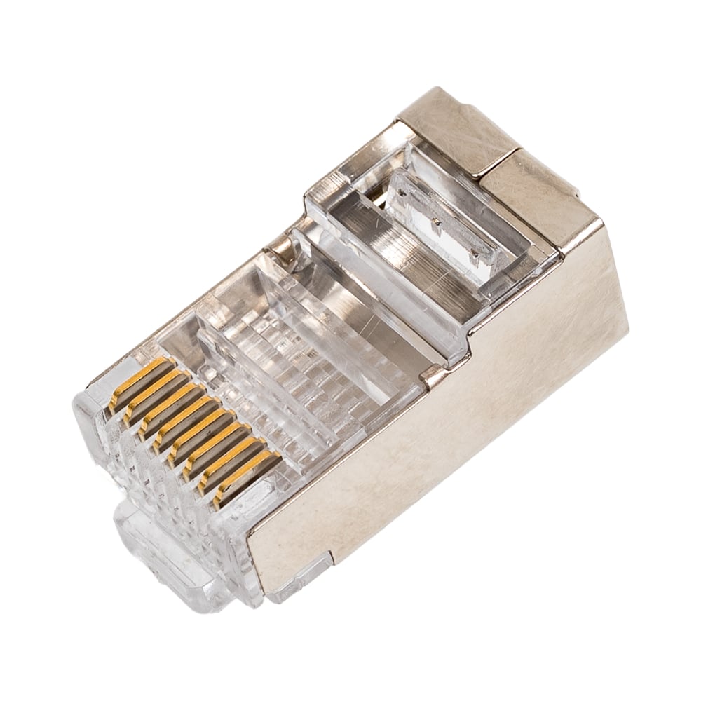 Изображение товара Экранированный коннектор RJ-45 Cabeus для витой пары, 100 шт