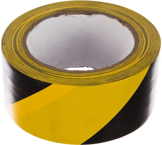Изображение товара Клейкая сигнальная лента Folsen 50ммx33м желто-чёрная PVC 0663350