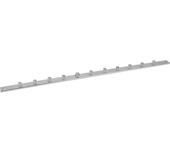 Изображение товара Медная шина заземления Cabeus (покрытие никелем), 19" дюймов, в комплекте винты, шайбы CGB-1U-19