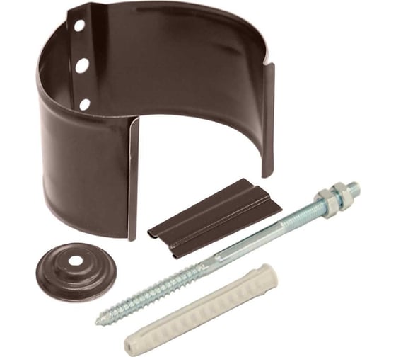 Изображение товара Кронштейн трубы на кирпич Grand Line 90 мм, RAL 8017 ШК 100607