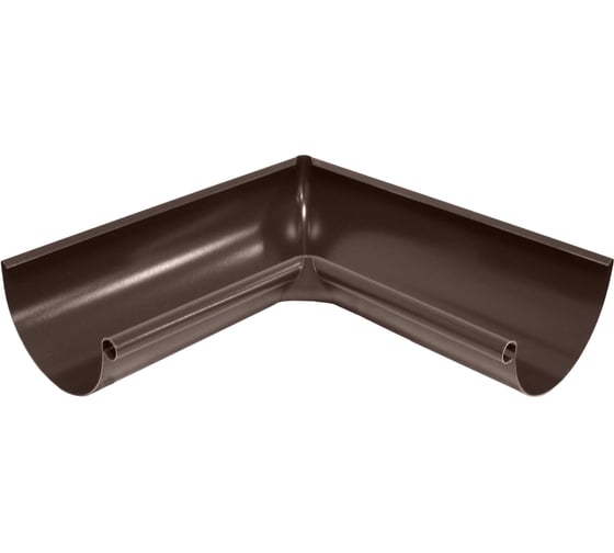 Изображение товара Внутренний угол желоба Grand Line 90 градусов, 125 мм, RAL 8017 ШК 88024