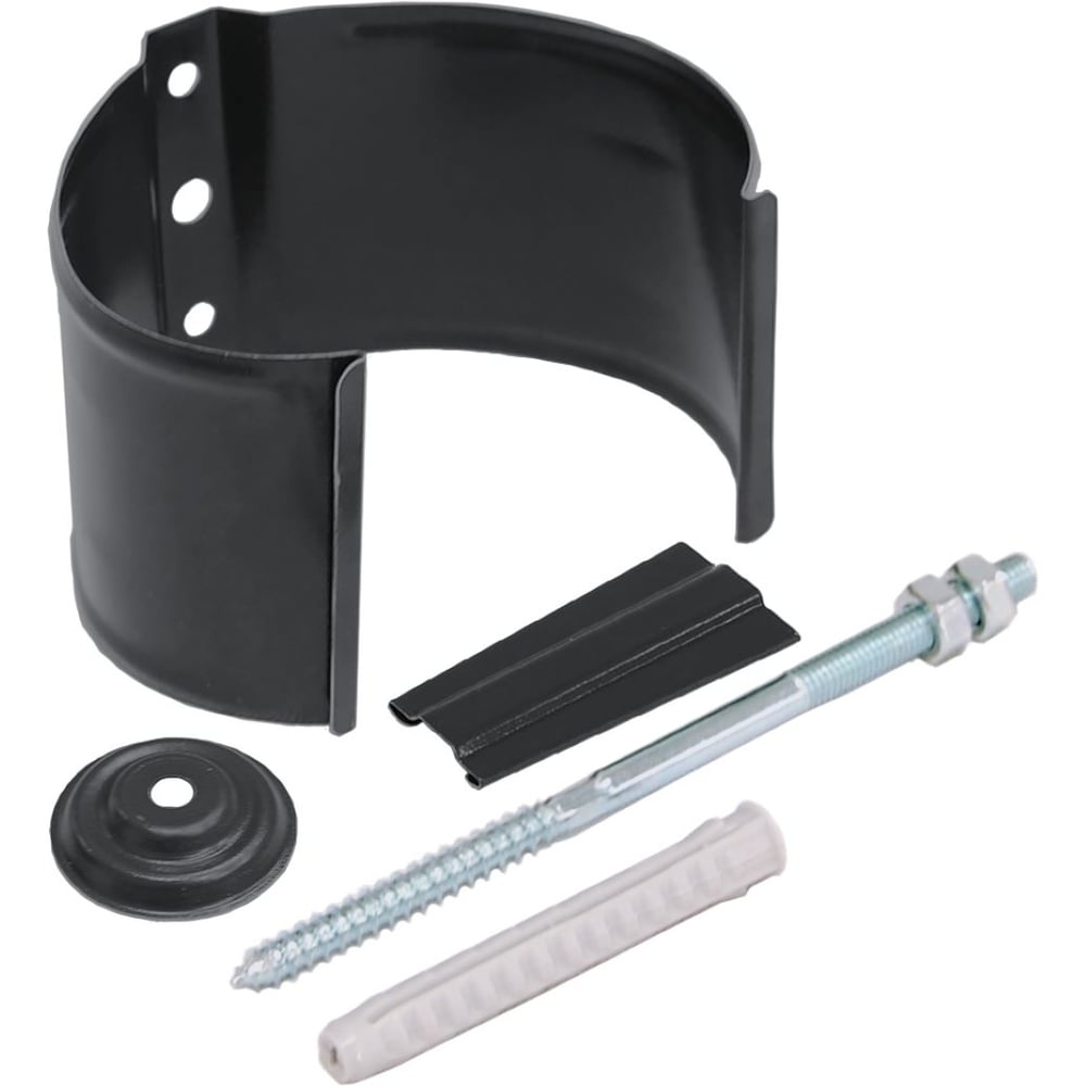 Изображение товара Кронштейн трубы на кирпич 90 мм RAL 7024 монтажный металлический