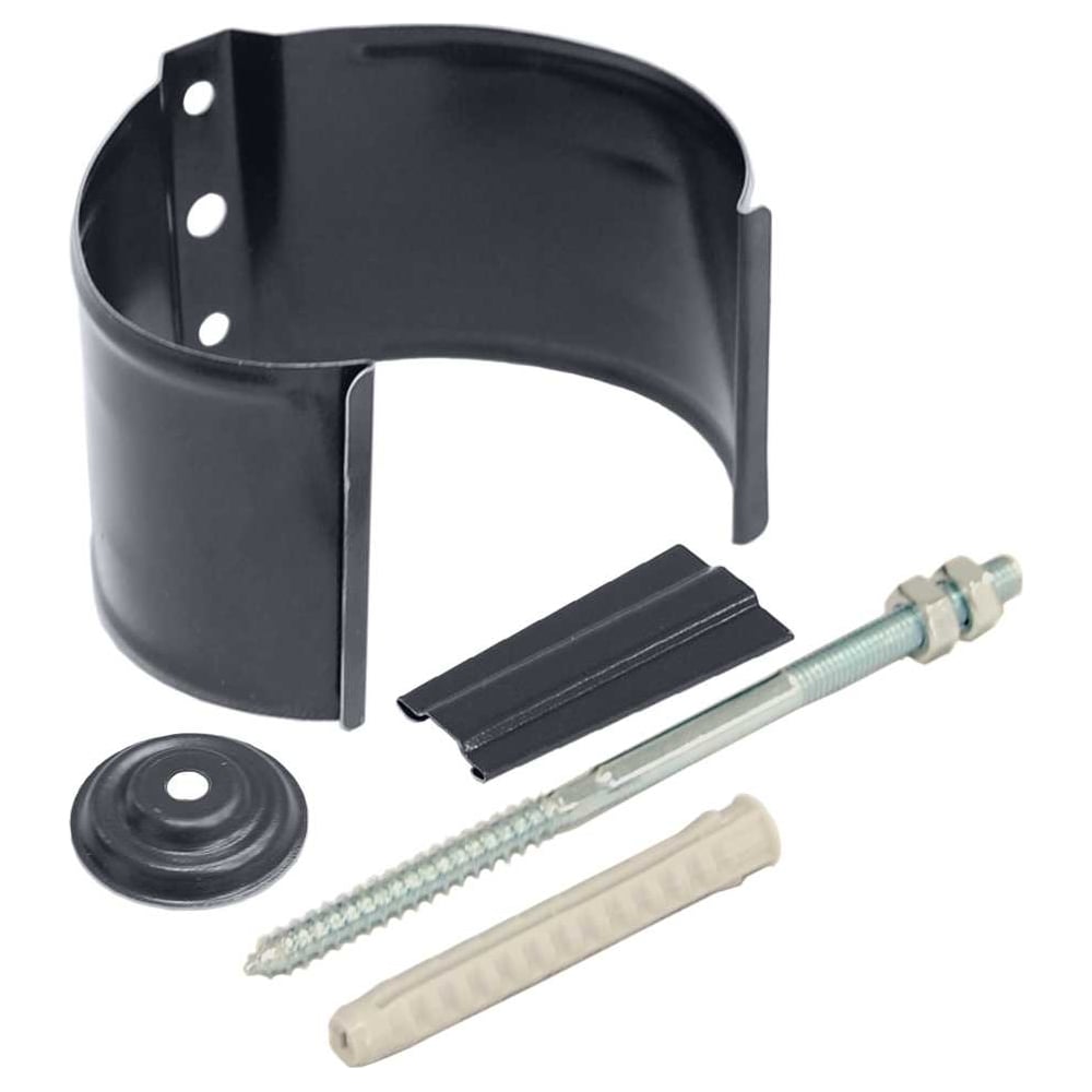 Изображение товара Кронштейн трубы на кирпич 90 мм RAL 7024 монтажный металлический