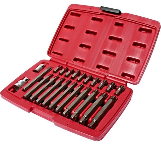 Изображение товара Набор бит 1/2"&3/8" RIBE RM5-RM14 + 2 держателя, кейс (23 предмета) JTC 5715