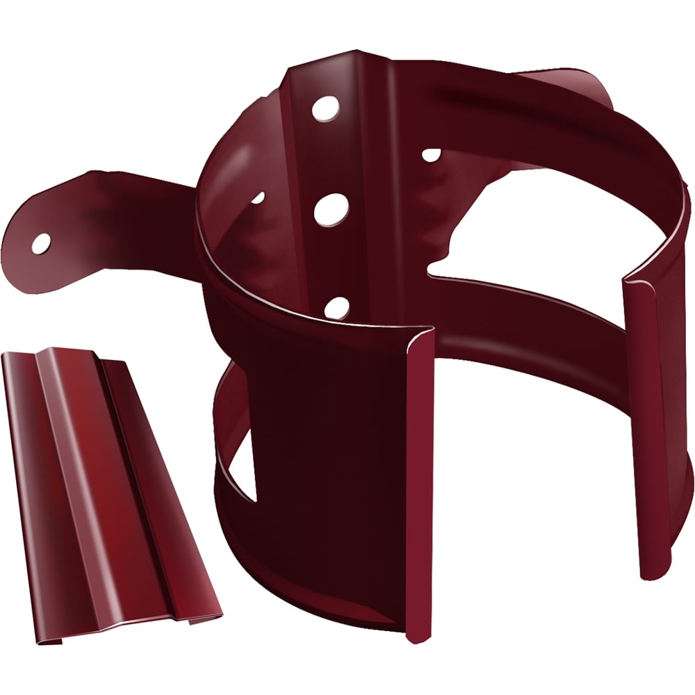 Изображение товара Кронштейн трубы на дерево Grand Line 90 мм RAL 3005 бордовый