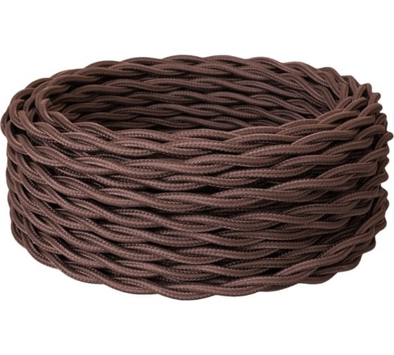 Изображение товара Силовой ретро кабель Retro Electro 2x2,5, коричневый, длина бухты 100 2269292