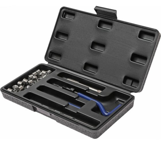 Изображение товара Набор для восстановления резьбы (вставки М10х1.5, L=13.5 мм, 10 штук) 14 предметов JTC 4784