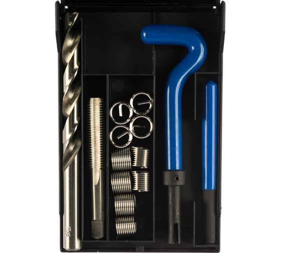 Изображение товара Набор для восстановления резьбы вставки М12x1.5, L=16.3мм, 10шт. 14 предметов JTC -4786 700621