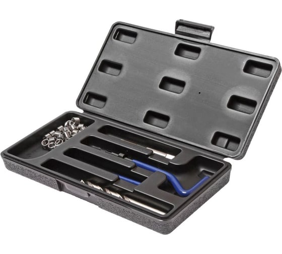 Изображение товара Набор для восстановления резьбы (вставки М14х1.25, L=12.4 мм, 5 штук) 9 предметов JTC 4788