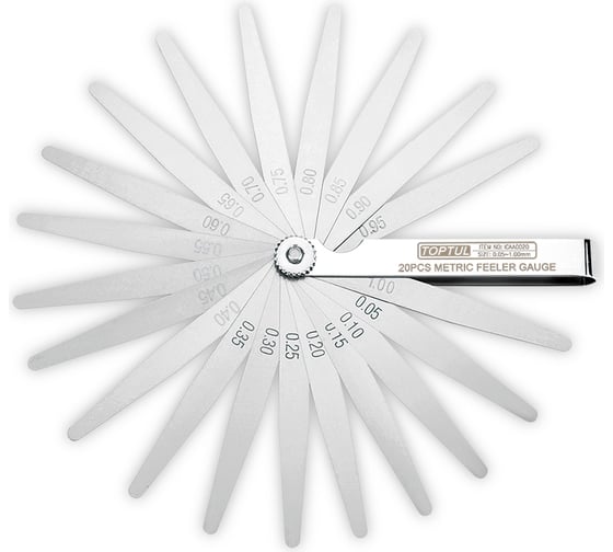Изображение товара Набор щупов TOPTUL 0.05 -1.00 мм, 20 шт ICAA0020