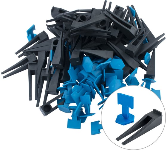 Изображение товара Комплект свп зажим флажок и клин 2 мм по 50 шт Biber 55640 тов-215922