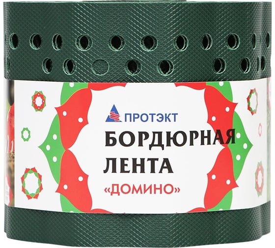 Изображение товара Бордюрная лента ПРОТЭКТ Домино ГОФРА 9 м, хаки БГ-15/9 х