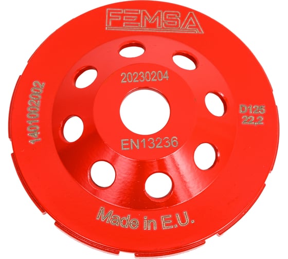 Изображение товара Чашка алмазная двухрядная ST 125 мм FEMSA 1401002002