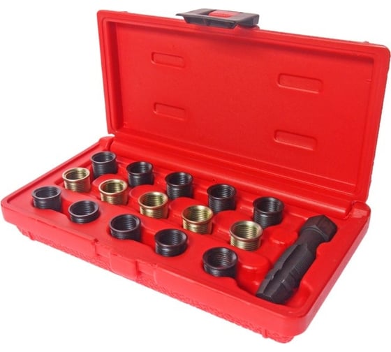 Изображение товара Набор инструментов для восстановления резьбы свечей зажигания втулки М14x1.25 L=11.2мм,17.5мм JTC -4864 743290