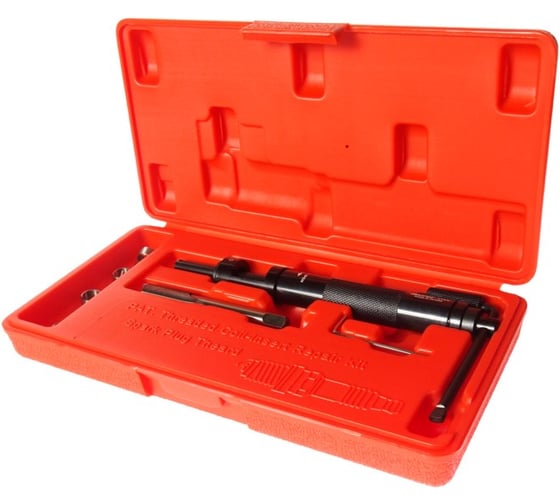 Изображение товара Набор инструментов для восстановления резьбы свечей зажигания (пружинная вставка М10х1.0, 5 штук) JTC 4309