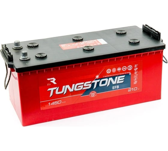 Изображение товара Автомобильный аккумулятор Tungstone Efb 6ст -210 евро.конус 210(L)3-ВBK-BK-0