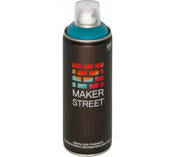 Изображение товара Краска (эмаль) для граффити и декоративно-оформительских работ MAKERSTREET MS400 400 мл, 606 Лазурный 361119