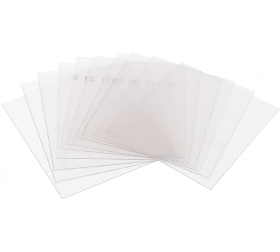 Изображение товара Комплект покровных стекол к щитку сварщика 110х90 мм, 10 шт РОСОМЗ 00230