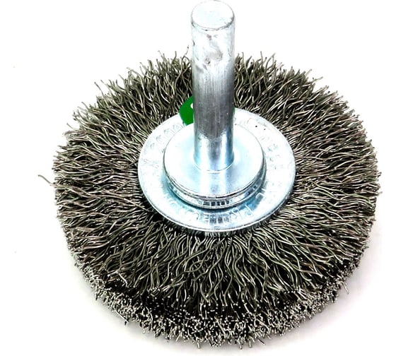 Изображение товара Щетка для дрели дисковая 50x17 мм, с хв-м 6 мм, гофрированная нержавеющая сталь 0.30 мм 13-182 EuroBrush EB-D50SS1