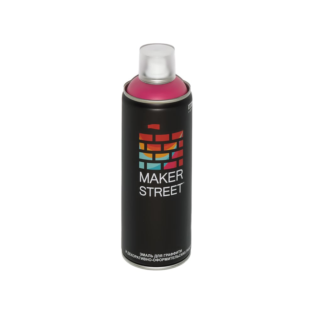Краска (эмаль) для граффити и декоративно-оформительских работ MAKERSTREET MS400 400 мл, 401 Малиновый 361094
