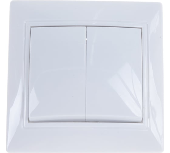 Изображение товара Двухклавишный выключатель, белый UNIVersal Севиль С0023