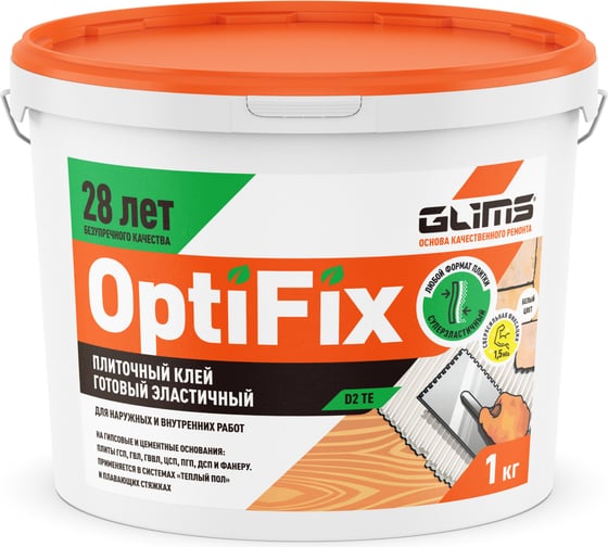 Изображение товара Плиточный клей GLIMS OptiFix 1 кг О00012015